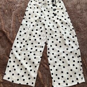 Zara Black and White Polka Dot Pants